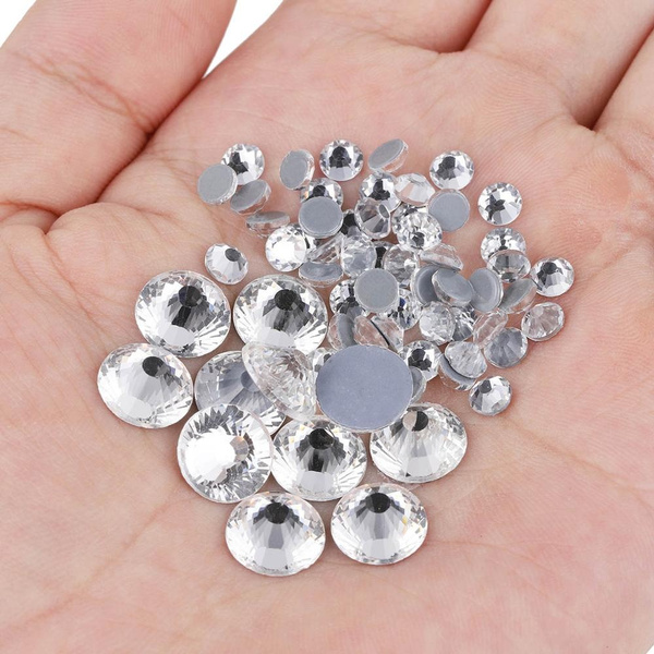 SS3-SS50 Glisten Transparent Rhinestones Flatback Hot Fix Rhinestone Strass  Crystal For DIY Clothes Shoes Purse Nail Art Sewing